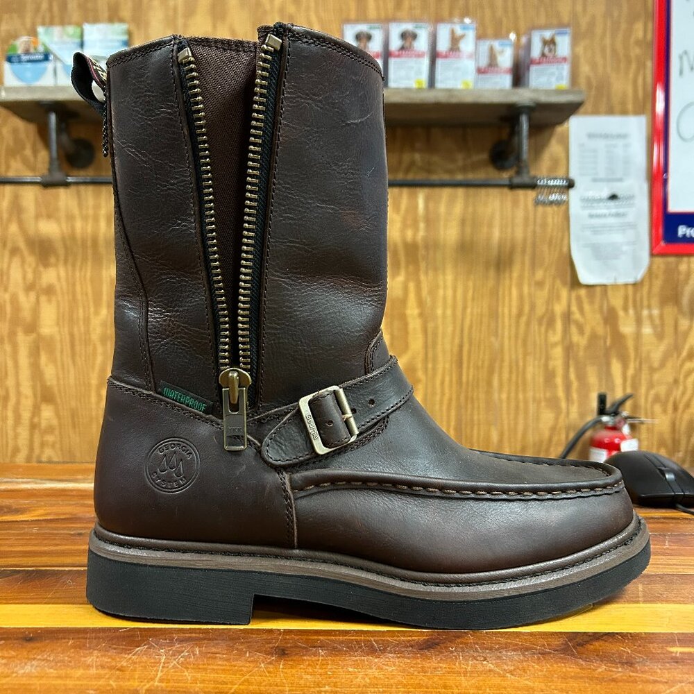 Georgia Work Boot Side Zip Wellington, NIB